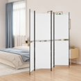 thumbnail image 1 of vidaXL 4-Panel Room Divider White 200x200 cm Fabric, 1 of 5