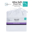 thumbnail image 2 of Mainstays Washed Ultra Soft Microfiber Bed Sheet Set, Twin-TXL, Arctic White, 3 Piece, 2 of 10