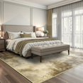 thumbnail image 3 of KIRFEIHT Modern Abstract Area Rug 5x7 Living Room Carpet Machine Washable Rug Non Slip Bedroom Carpet Stain Resistance Mat for Dining Room Brown, 3 of 6