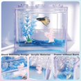 thumbnail image 3 of SUTENGDA Betta Fish Tanks  Aquarium Tanks  Stackable Mini Fish Tank Aquarium Tank Kit  3/5 Gallon Rectangular Fish Bowl with Aquarium Gravel Decoration  Cube Tank for Seaweed Balls Sea Mo, 3 of 5