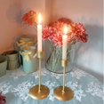 thumbnail image 3 of 2x Taper Candle Holder Candlestick Table single spider plant Centerpiece Dinner Ornament Golden, 3 of 9
