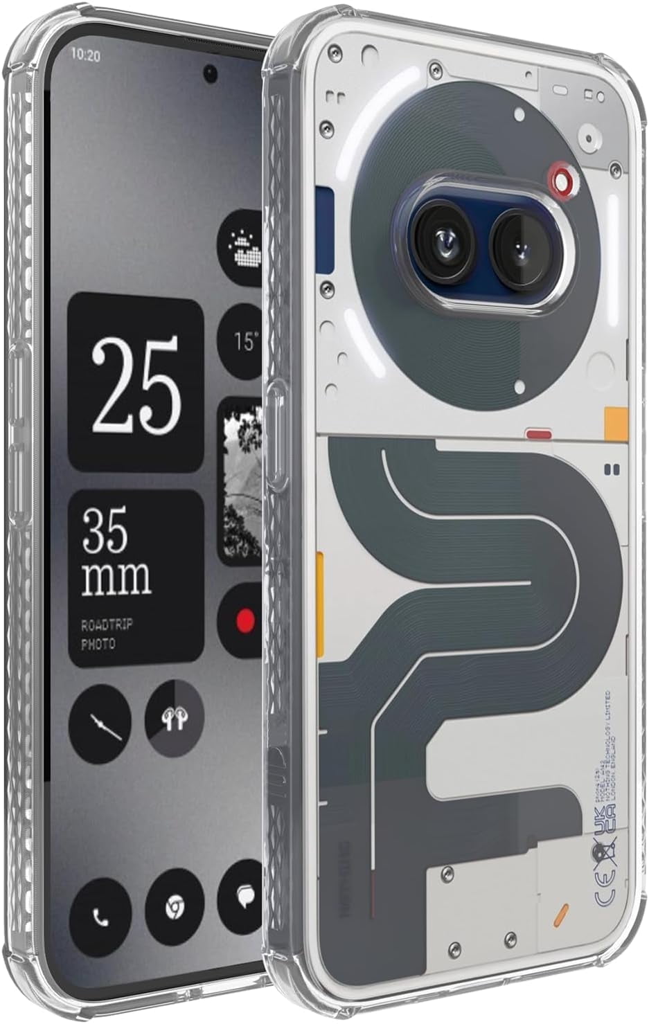 TUDIA SKN Nothing Étui pour Téléphone (2a) / (2a) Plus Semi-Transparent Mat TPU - Transparent