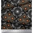 thumbnail image 2 of Soimoi Poly Georgette Fabric Filigree Damask Decor Fabric Printed Yard 52 Inch Wide, 2 of 3