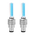thumbnail image 1 of 2PCS BLUE Bicycle Bike Car Van Light LED Neon Flash Wheel Tire Valve Cap, 1 of 5
