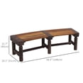 thumbnail image 3 of Outsunny Round Wooden Garden Tree Bench with Slatted Seat, Brown, 3 of 10