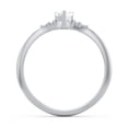 thumbnail image 4 of Birthstone Heart Ring with Shoulder Accents - Cubic Zirconia / White Topaz (April), 4 of 4