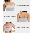 thumbnail image 4 of Charmo Women Cami Tanks Adjustable Spagetti Strap Built in Bra Tank Top 2 Pack, 4 of 6