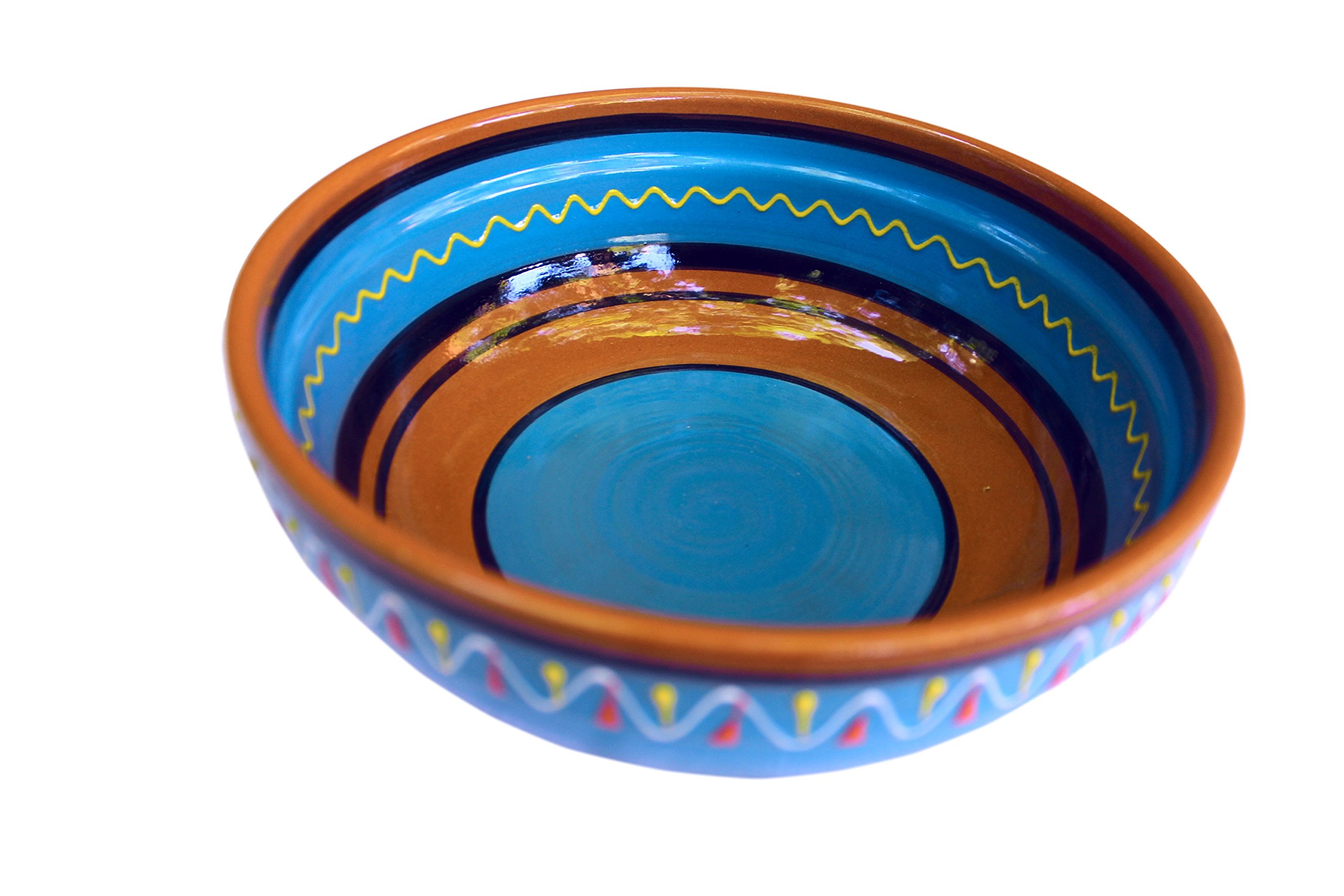 Cactus Canyon Ceramics Plat de Service Profond en Terre Cuite Espagnole