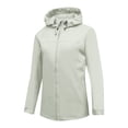 thumbnail image 1 of Veste Zippée Blanche pour Femmes, Entraînement Athlétique, Randonnée, Jogging, Sortie, à Capuchon, Tenue pour Femmes avec Capuchon, Imperméable, Unie, Hiver Automne, Tenue 2025, Vêtements, Mode, m, 1 of 4