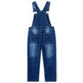 thumbnail image 2 of KIDSCOOL SPACE Girls Denim overalls, Bibs Washed Stretchy Jeans Jumpsuit,Light Blue,2-3 Years, 2 of 7