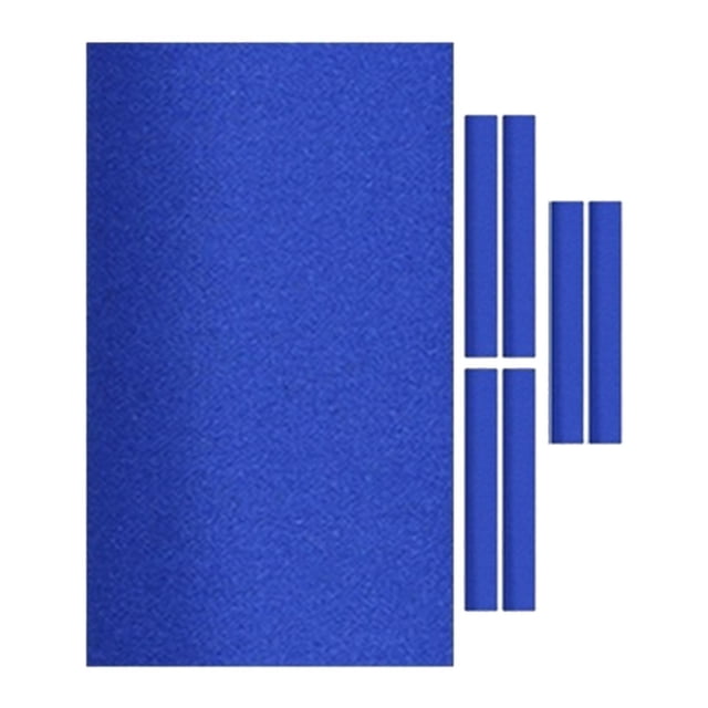 jinwen Billiards Table Cloth, Pool Table Cushion Set, Professional Snooker and 6 Pieces Strips Billiard Pool Tablecloth Billiard Cloth, S Blue
