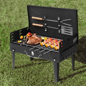 Ktaxon Grill Portable Charcoal Grill BBQ Grill Square Design Noir