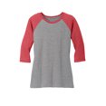 thumbnail image 1 of Gravity Threads Womens 3/4-Sleeve Raglan - Red Frost/Grey Frost - 3X-Large, 1 of 1