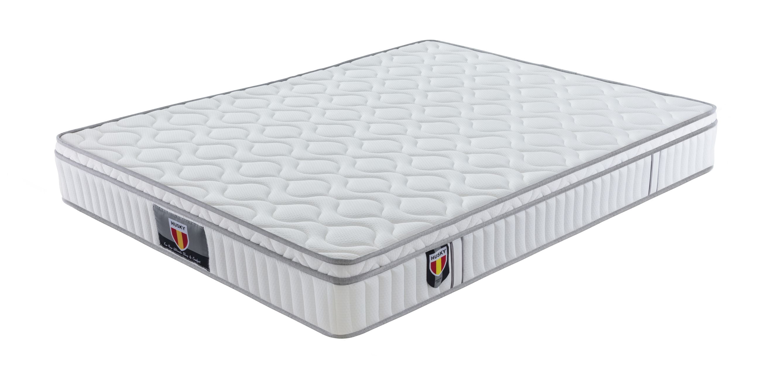 Husky® "Velocity Plus" Knitted Fabric , Spring Coils, HD Foam - Queen Mattress