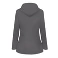 thumbnail image 2 of Jackets for Women Solid Rain Jacket Outdoor Plus Size Hooded Raincoat Windproof Workout Jacket on Clearance, 2 of 7