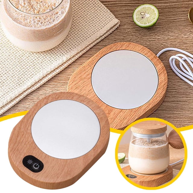 Automatic Heating Glass Coffee Cup for Instant Beverages Portable Mug Warmer