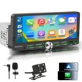 thumbnail image 1 of Single Din Touchscreen Radio with Wireless Apple CarPlay & Android Auto, 6.9" IPS Car Stereo with Bluetooth, Mirror Link, FM/AM,EQ, USB/Type-C, SWC,, 1 of 12