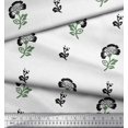 thumbnail image 3 of Soimoi Polyester Crepe Fabric Leaves & Floral Block Decor Fabric Printed Yard 52 Inch Wide, 3 of 3
