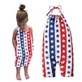 thumbnail image 1 of EGNMCR Girls' Jumpsuits & Rompers Girls Children's Summer Independence Day Romper Sling Sleeveless Backless Short Jumpsuit Kid Rompers, 1 of 9