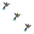 thumbnail image 4 of Wweixi Iron Hummingbird Hanging Home Decor Crafts Ornament Birds Outdoor Pink 3Set, 4 of 6