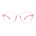 thumbnail image 3 of Child Size Round Thin Plastic 100% Blue Light Flitering Computer Glasses Pink, 3 of 4