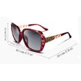 thumbnail image 2 of FEISEDY Polarized Women Square Sunglasses Sparkling Composite Shiny Frame B2289, 2 of 6