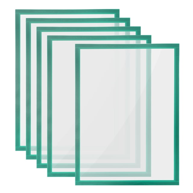 Unique Bargains 12"x17" Magnetic Display Frame A3 Adhesive Magnetic Sign Holder Green 5 Pack