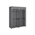 thumbnail image 3 of SONGMICS Closet Storage Organizer, Portable Wardrobe with Hanging Rods, Clothes Rack, Gray, 3 of 5