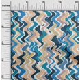 thumbnail image 2 of oneOone Polyester Spandex Teal Blue Fabric Geometric Craft Projects Decor Fabric Printed By The Yard 56 Inch Wide-GW, 2 of 5