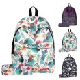 thumbnail image 2 of Shoulder Backpack Fashion Leaf Pattern Printed School Daypack with Pencil Bag, 2 of 2