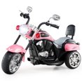 thumbnail image 1 of Gymax Moto Électrique 6 V pour Enfants à 3 Roues, Jouet à Chevaucher avec Phare Réglable, Rose, 1 of 10