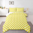 thumbnail image 2 of Erosebridal Check Plaid Bedding King Comforter Set, Geometric Down Comforter, Farmhouse Gingham Decor, 3pcs, 2 of 8