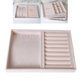 thumbnail image 4 of Velvet Jewelry Display Storage Tray, Stackable Accessories Storage, Watch Stud Show Case Organizer Style 06, 4 of 8