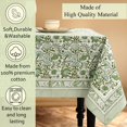 thumbnail image 4 of CPC Tablecloth 100% Cotton 60x90 Inch Indian Block Print Rectangle Table Cover, Washable Table Cloth for Weddings, Spring/Summer, Barbeque - Agate Green, 4 of 9