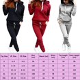 thumbnail image 2 of Tenue de Jogging pour Femmes Ensembles à Manches Longues Survêtement Ensemble 2 Pcs Pantalon Long Ensemble de Chandail à Capuchon, 2 of 5