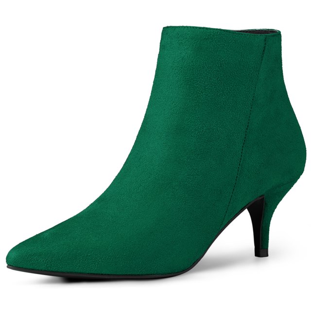 Unique Bargains Bottines à Talon Aiguille à Bout Pointu à Fermeture Éclair pour Femmes