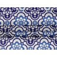 thumbnail image 4 of oneOone Velvet White Fabric Floral & Tiles Moroccan Craft Projects Decor Fabric Printed By The Meter 58 Inch Wide, 4 of 5