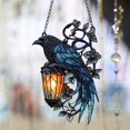 thumbnail image 3 of RKSTN Crow decorations Gothic Hanging Ornament Catch The Sun Gothic Crow On Lantern Decoration Lantern 2D, 3 of 5
