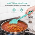 thumbnail image 3 of U-Taste 480°F High Heat Resistant Silicone Spatula Set of 3, BPA-Free Food Grade Kitchen Cooking Baking Mixing One Piece Seamless Flexible Rubber Scraper for Nonstick Cookware (Aqua Sky), 3 of 9