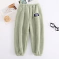 thumbnail image 2 of Girl's Fuzzy Pajama Pants Elastic Waist Fleece, 2 of 3