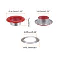 thumbnail image 2 of Unique Bargains 100 Pcs Oeillets Oeillets 2/5 Pouces (10mm) Trou ID Oeillet Métallique à Dos Nu avec Rondelles pour Cuir Rouge, 2 of 7