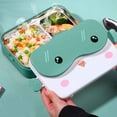thumbnail image 4 of Bentgo Youngster Lunch Box Bentgo Youngster Lunch Box Green Lunch Boxcartoon Stainless Steel Insulation Lunch Box Square Compartment Lunch Box Insulation Lunch Box Insulation Box Lunch Box Snacks, 4 of 4