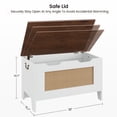 thumbnail image 3 of Coffre de Rangement, Banc de Rangement en Rotin 30 Pouces avec Charnière de Sécurité, Coffre à Couvertures à Couvercle Rabattable, Supporte 350 Lb, pour Entrée, Salon, 3 of 7
