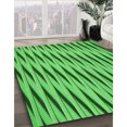 thumbnail image 3 of Ahgly Company Machine Washable Indoor Rectangle Transitional Neon Green Area Rugs, 7' x 9', 3 of 7