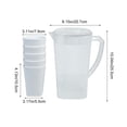 thumbnail image 3 of Transparent Cold Brew Carafe Coffee Pot Cold Brew Drip Pot Large Capacity Household Beverage Bucket Fruit Tea Dispenser Bucket With 5 Cups, 3 of 6
