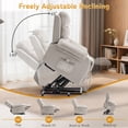thumbnail image 4 of YSICK Small Power Lift Recliner Chair for Elderly with Remote Control Linen for Living Room,Beige, 4 of 7