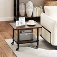 thumbnail image 3 of Giantex 2-Tier Printer Stand, Under Desk Rolling Printer Cart with 2 Storage Shelves, Mobile Machine Stand Storage Rack for Home Office, 3 of 10
