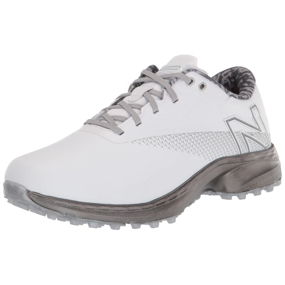 New Balance Men's Fresh Foam X Defender SL Golf Shoe, White/Grey, 10