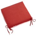 thumbnail image 2 of Blazing Needles 93454-2-CH-MS-CR Coussin de Chaise en Polyester Filé 20 Pouces par 19 Pouces (Ensemble de Deux) - Rouge Cardinal, 2 of 2