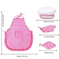 thumbnail image 2 of Pink Childrens Baking Apron Set With Chef Hat, Pretend Play Costume Polyester Material, For Kitchen Fun Includes Accessories, 2 of 6